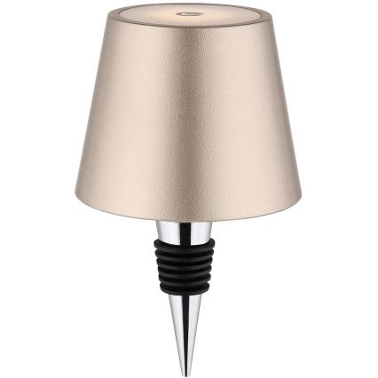 Globo - LED Stmívatelná dotyková nabíjecí venkovní stolní lampa 3v1 LED/3W/5V 3000/4000/5000K IP54 1800 mAh mosaz