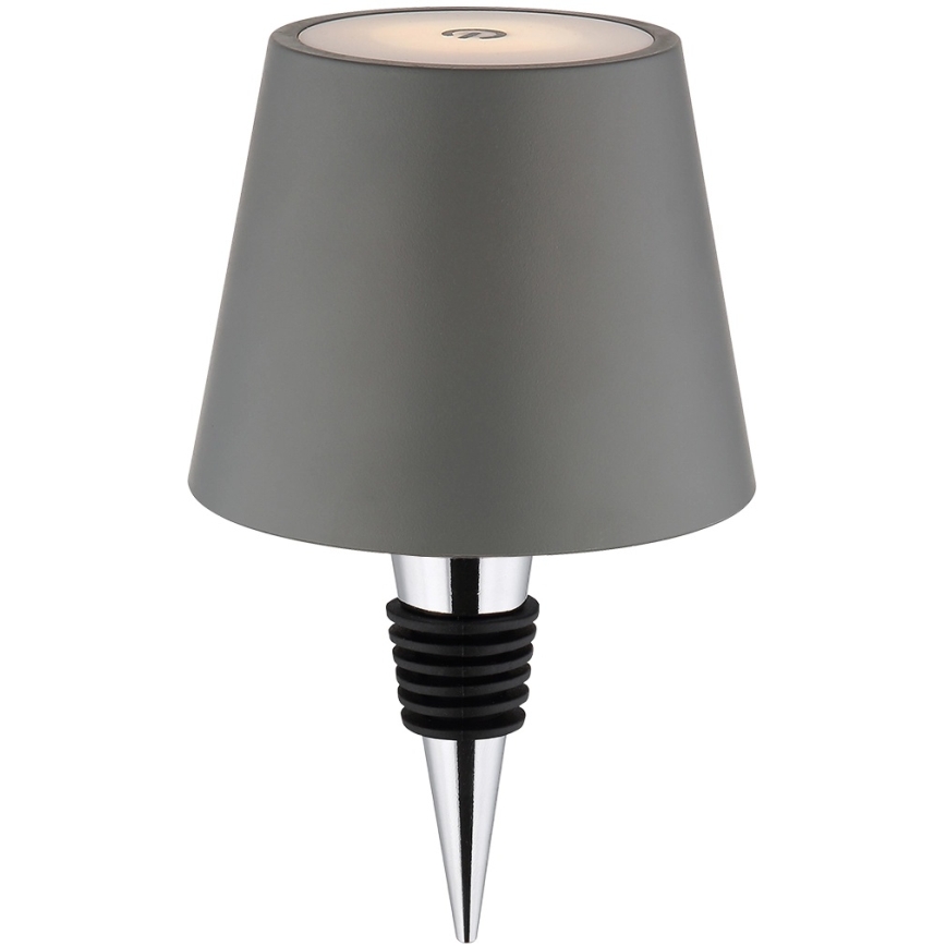 Globo - LED Stmívatelná dotyková nabíjecí venkovní stolní lampa 3v1 LED/3W/5V 3000/4000/5000K IP54 1800 mAh šedá