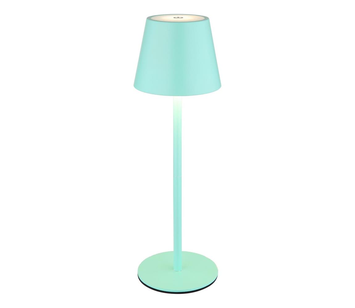 Globo 58488M-LED Stm dot nab ven stolní lampa VANNIE 3W/5V IP54 1800mAh 58488M Zelená,Mátově zelená