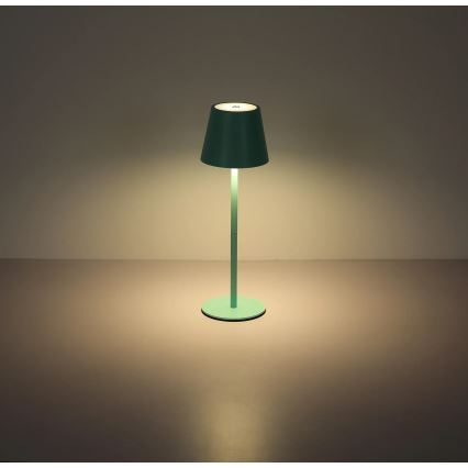 Globo - LED Stmívatelná dotyková nabíjecí venkovní stolní lampa 3v1 LED/3W/5V 3000/4000/5000K IP54 1800 mAh mátově zelená