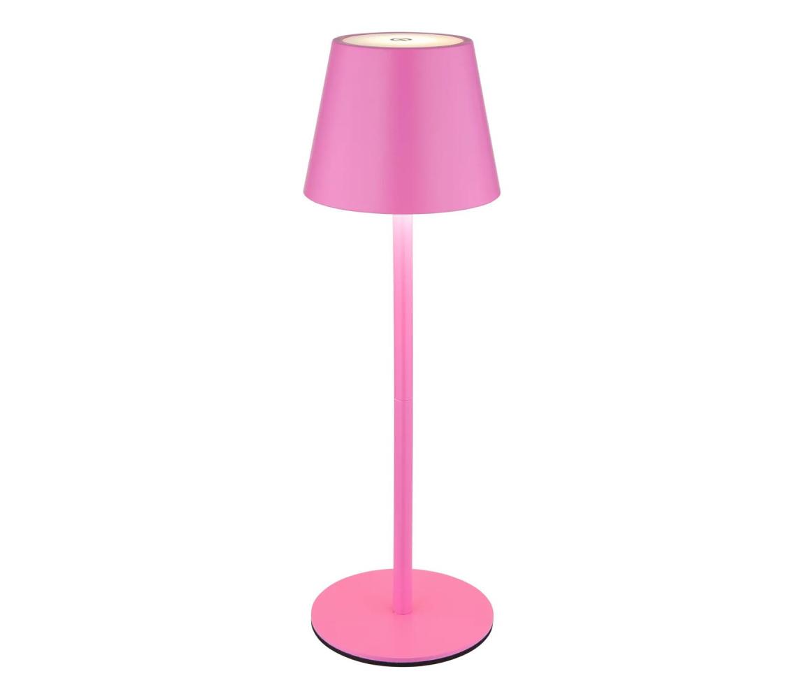 Globo 58488P-LED Stm dot nab ven stolní lampa VANNIE 3W/5V IP54 1800mAh růžová 58488P