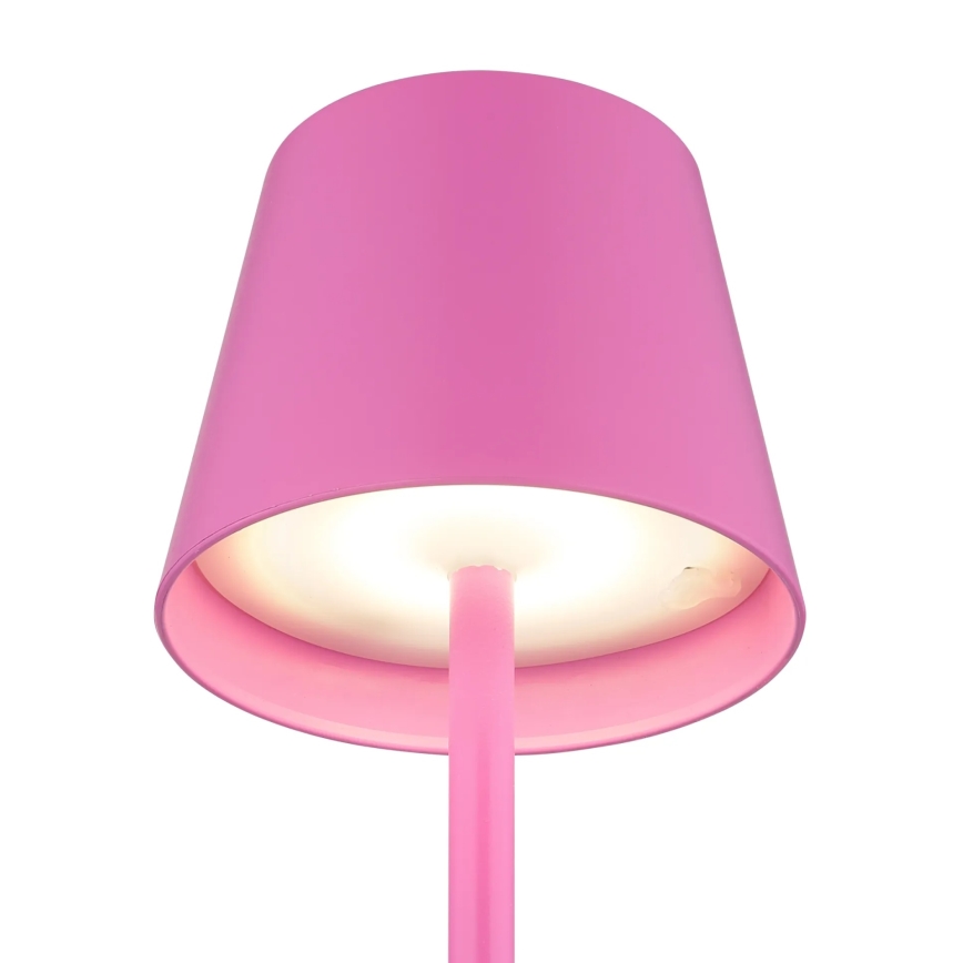 Globo - LED Stmívatelná dotyková nabíjecí venkovní stolní lampa 3v1 LED/3W/5V 3000/4000/5000K IP54 1800 mAh růžová