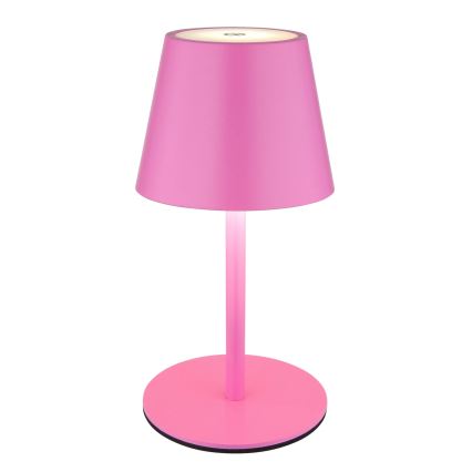 Globo - LED Stmívatelná dotyková nabíjecí venkovní stolní lampa 3v1 LED/3W/5V 3000/4000/5000K IP54 1800 mAh růžová