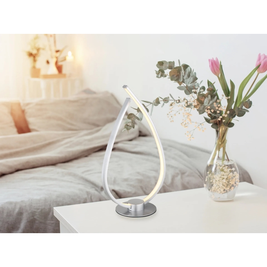 Globo - LED Stolní lampa LED/6W/230V stříbrná