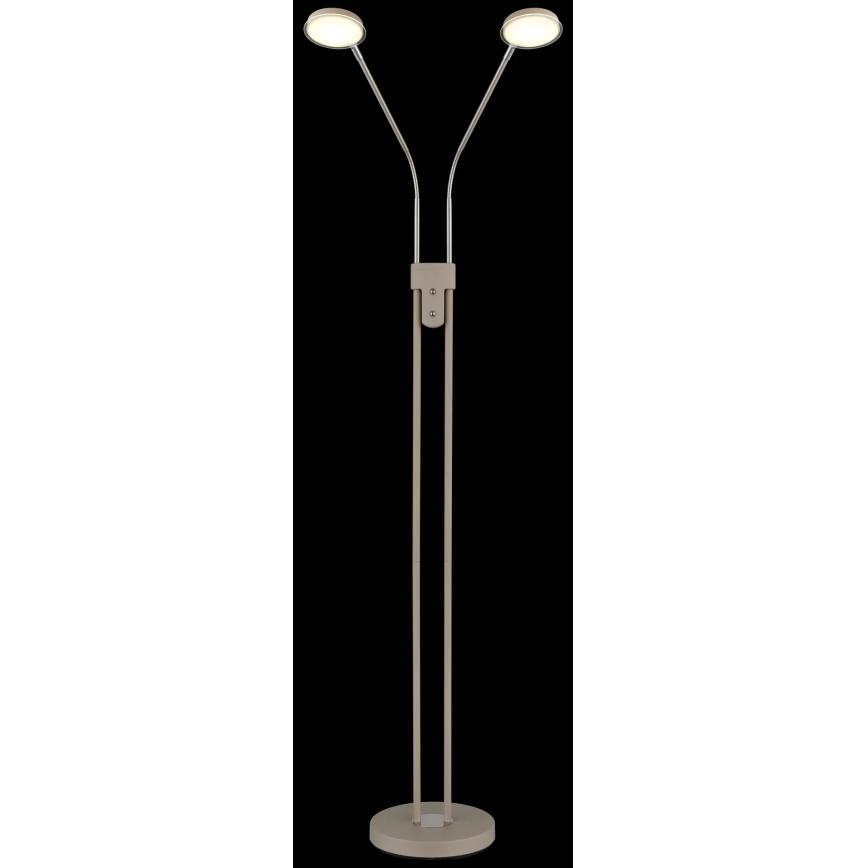 Globo - LED Stmívatelná stojací lampa 2xLED/6,5W/230V 2700/3350/4000K béžová
