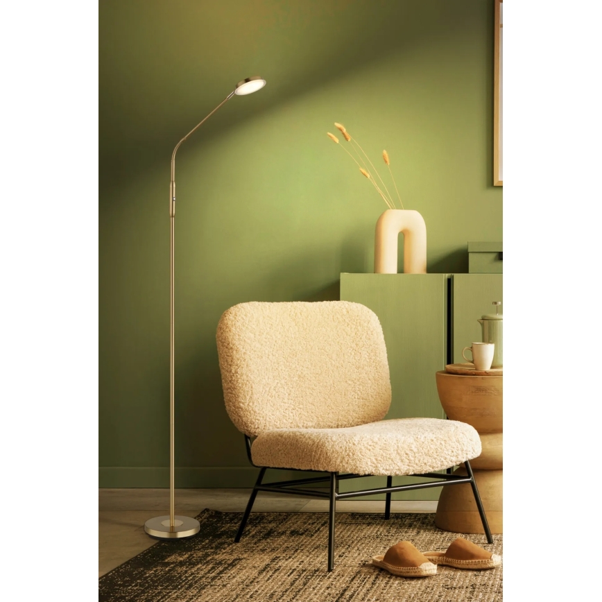 Globo - LED Stmívatelná dotyková stojací lampa LED/6,5W/230V 2700/3350/4000K mosaz