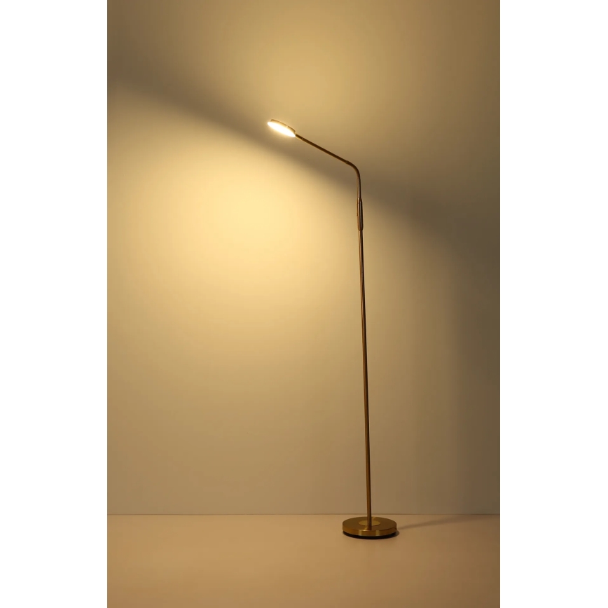 Globo - LED Stmívatelná dotyková stojací lampa LED/6,5W/230V 2700/3350/4000K mosaz