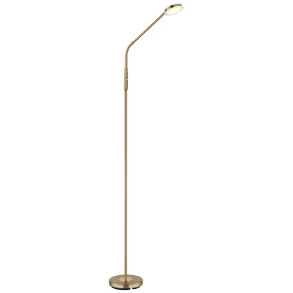 Globo - LED Stmívatelná dotyková stojací lampa LED/6,5W/230V 2700/3350/4000K mosaz
