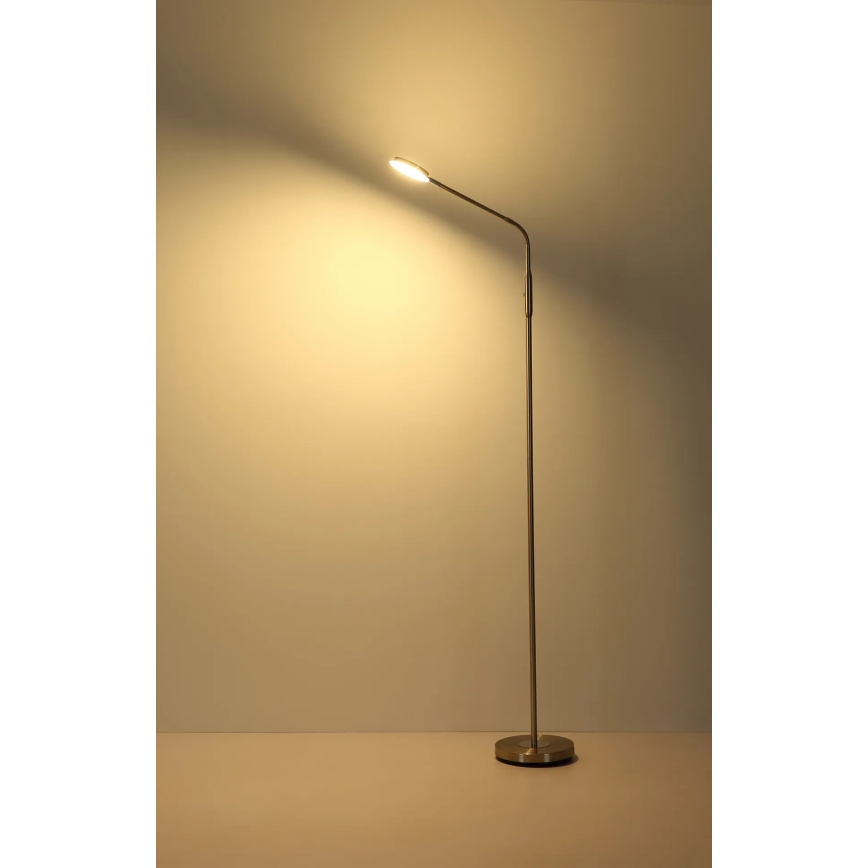 Globo - LED Stmívatelná dotyková stojací lampa LED/6,5W/230V 2700/3350/4000K matný chrom