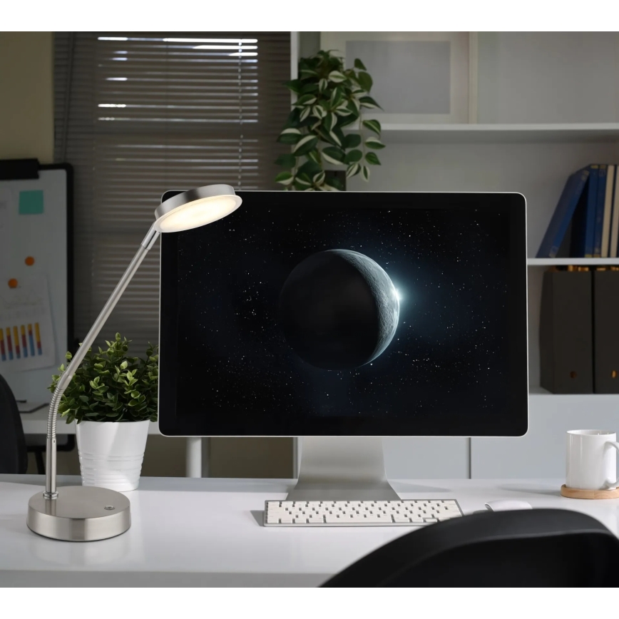 Globo - LED Stmívatelná dotyková stolní lampa LED/6,5W/230V 2700/3350/4000K matný chrom