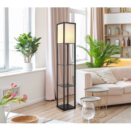 Globo - Stojací lampa 1xE27/60W/230V černá