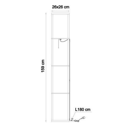 Globo - Stojací lampa 1xE27/60W/230V černá