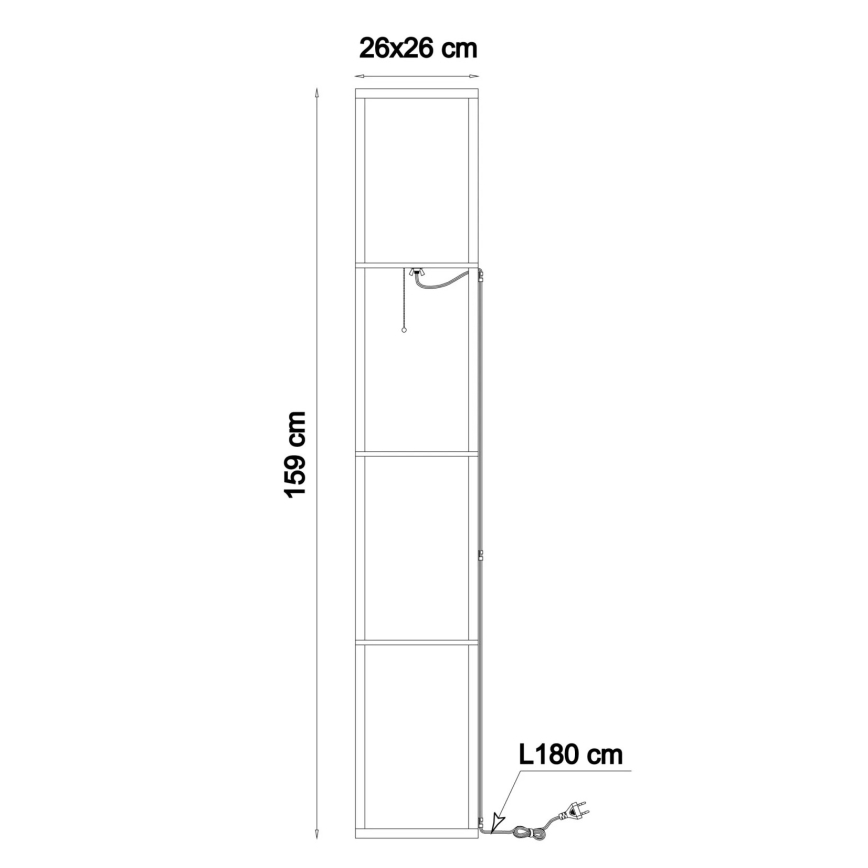 Globo - Stojací lampa 1xE27/60W/230V černá