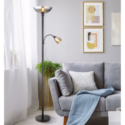 Globo - Stojací lampa 1xE27/60W/230V + 1xE14/40W