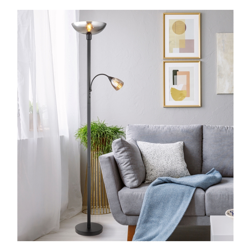 Globo - Stojací lampa 1xE27/60W/230V + 1xE14/40W
