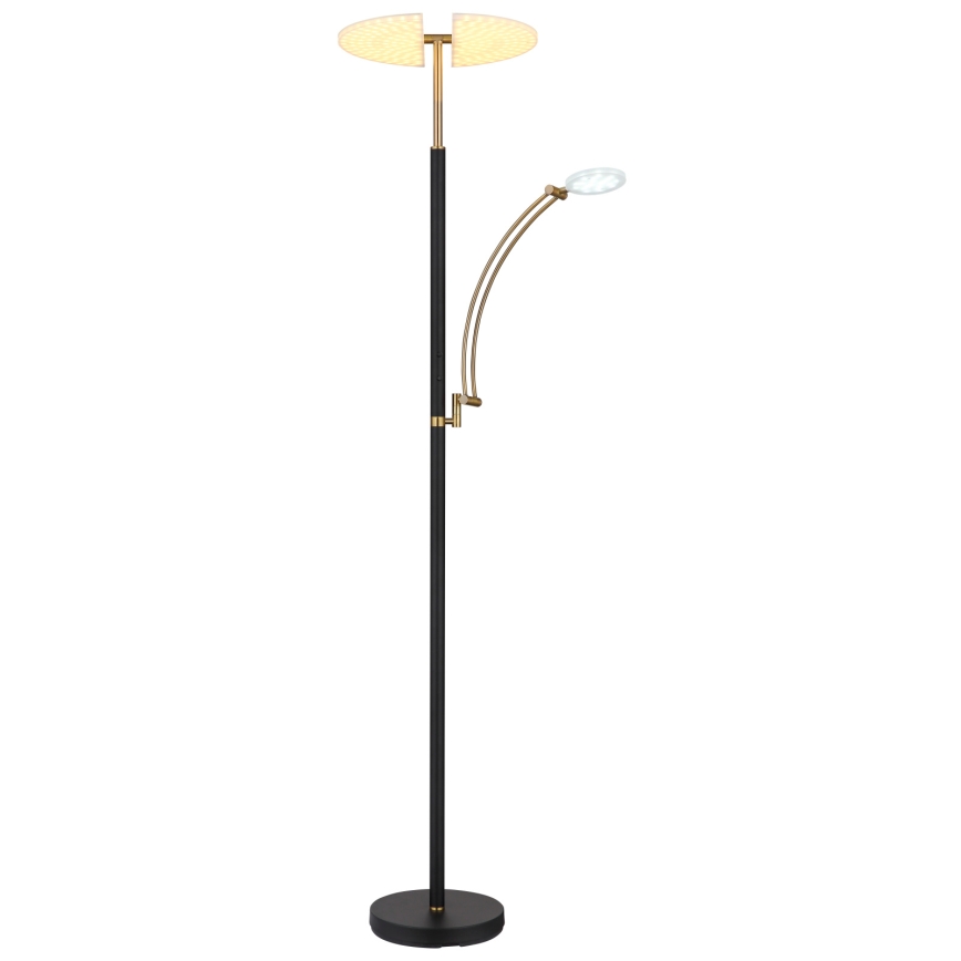 Globo - LED Stmívatelná stojací lampa LED/40W/230V + LED/5,5W 2700/4000/6000K černá