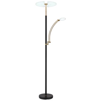 Globo - LED Stmívatelná stojací lampa LED/40W/230V + LED/5,5W 2700/4000/6000K černá