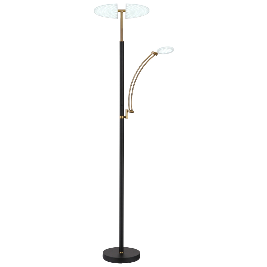 Globo - LED Stmívatelná stojací lampa LED/40W/230V + LED/5,5W 2700/4000/6000K černá