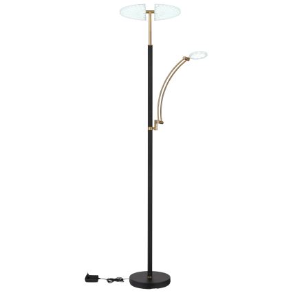 Globo - LED Stmívatelná stojací lampa LED/40W/230V + LED/5,5W 2700/4000/6000K černá