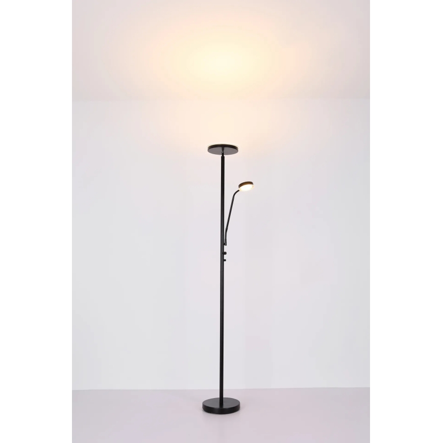 Globo - LED Stmívatelná stojací lampa LED/18,5W/230V + LED/4,5W 3000K černá