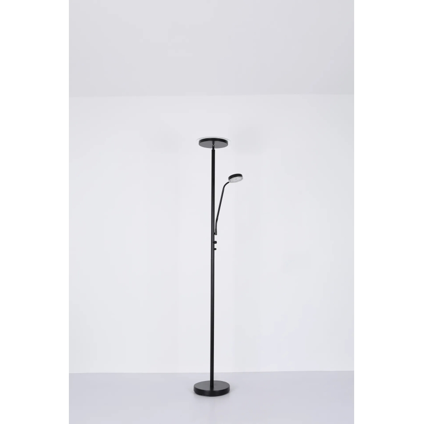Globo - LED Stmívatelná stojací lampa LED/18,5W/230V + LED/4,5W 3000K černá