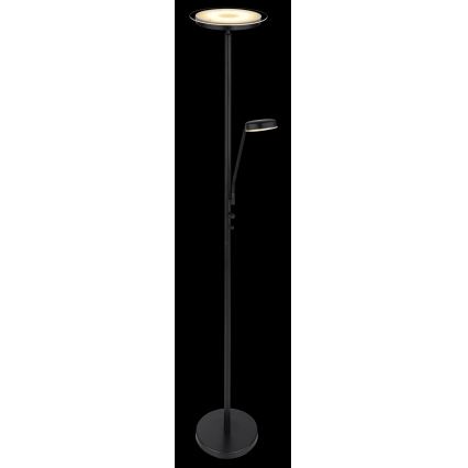 Globo - LED Stmívatelná stojací lampa LED/18,5W/230V + LED/4,5W 3000K černá