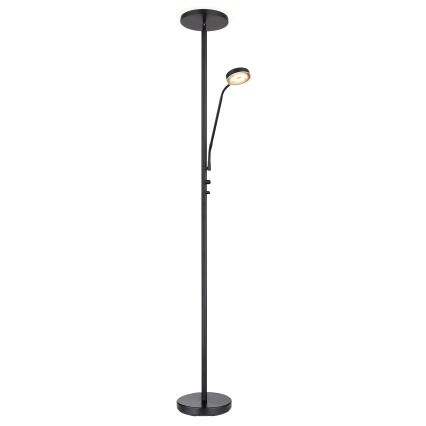 Globo - LED Stmívatelná stojací lampa LED/18,5W/230V + LED/4,5W 3000K černá