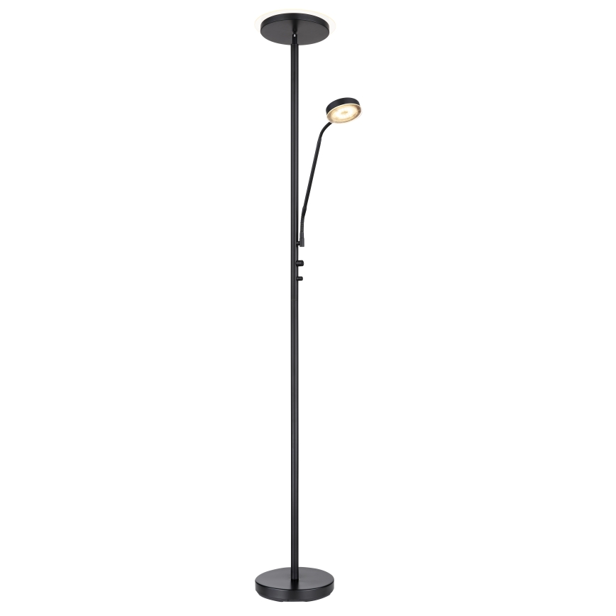 Globo - LED Stmívatelná stojací lampa LED/18,5W/230V + LED/4,5W 3000K černá