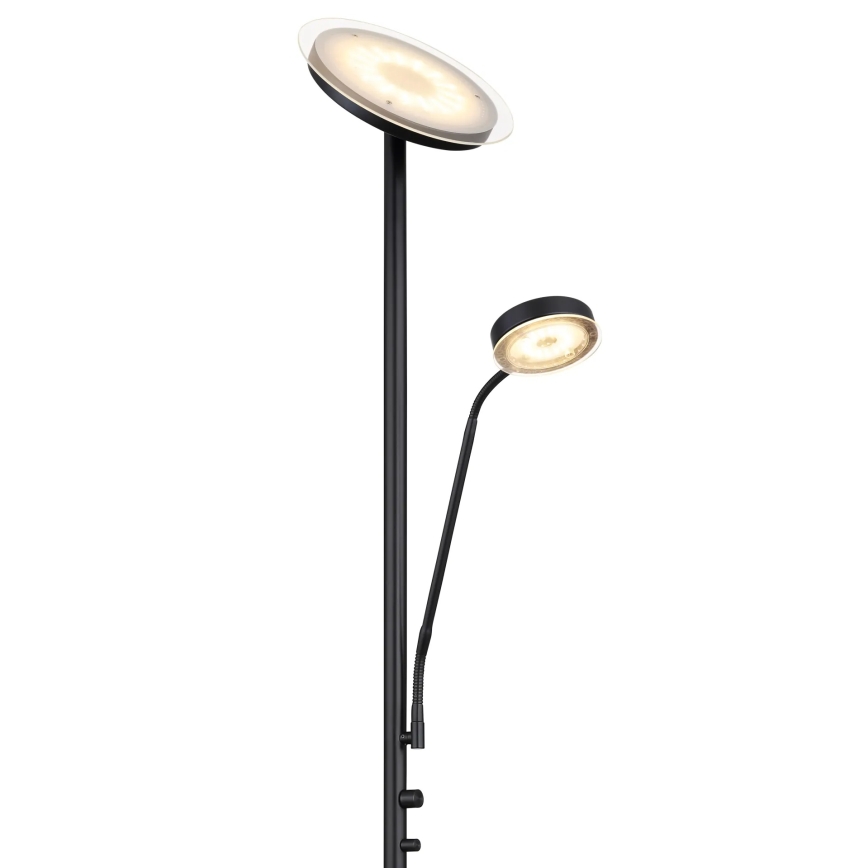 Globo - LED Stmívatelná stojací lampa LED/18,5W/230V + LED/4,5W 3000K černá