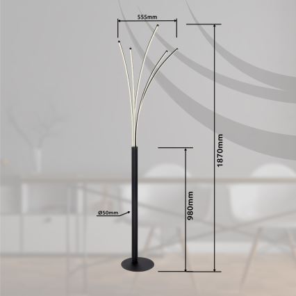Globo - LED Stmívatelná stojací lampa LED/36W/230V 3000-6000K Wi-Fi Tuya + dálkové ovládání