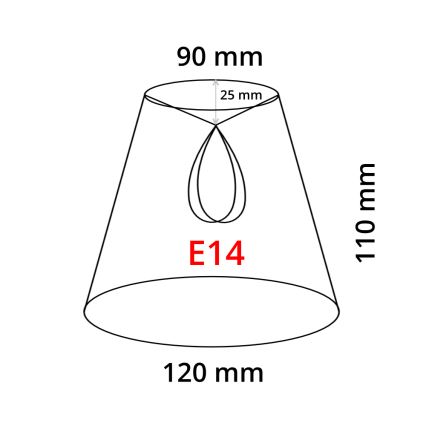 Globo 64111G - Stínidlo PINJA E14 pr.12 cm