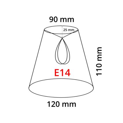 Globo 64111G1 - Stínidlo PINJA E14 pr.12 cm