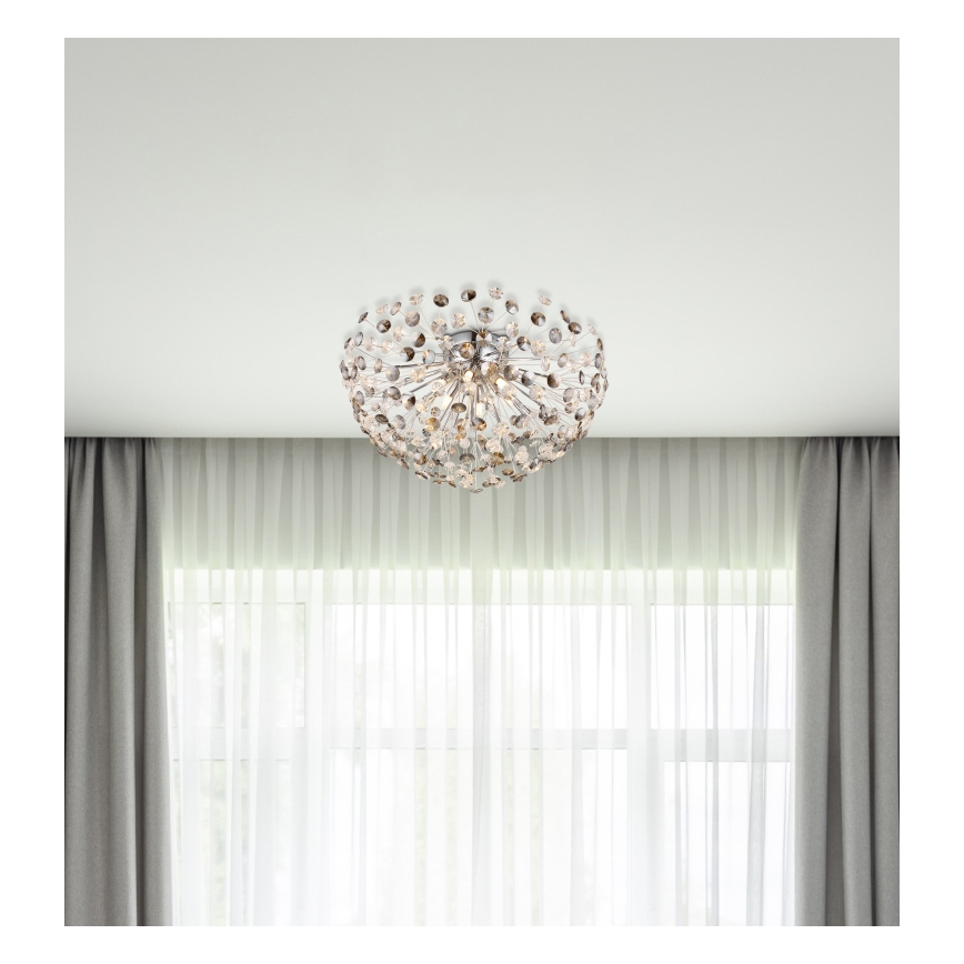 Globo - LED Stropní svítidlo 6xG9/3,5W/230V pr. 60 cm lesklý chrom