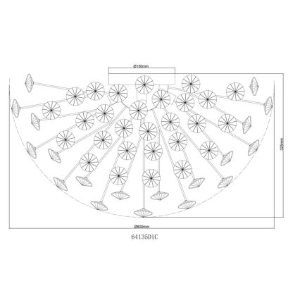 Globo - LED Stropní svítidlo 6xG9/3,5W/230V pr. 60 cm lesklý chrom