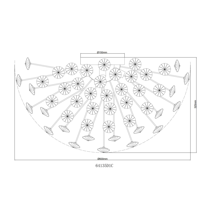 Globo - LED Stropní svítidlo 6xG9/3,5W/230V pr. 60 cm lesklý chrom