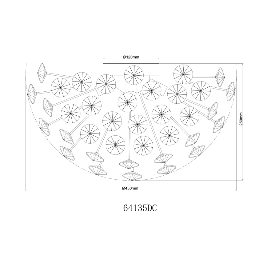 Globo - LED Stropní svítidlo 4xG9/3,5W/230V pr. 45 cm lesklý chrom