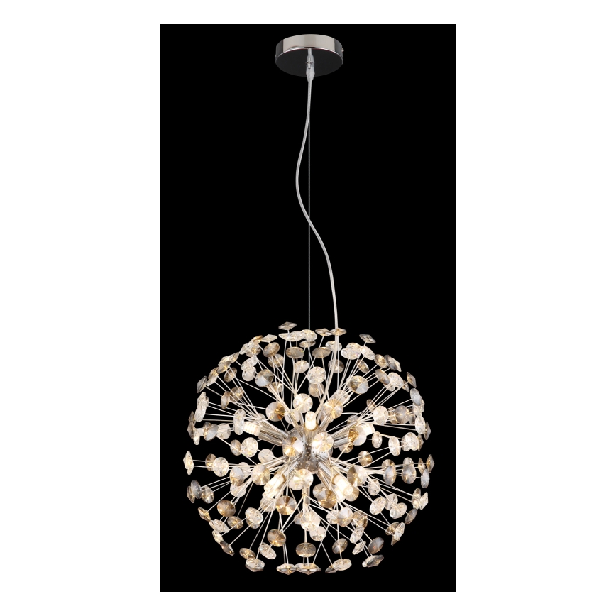 Globo - LED Lustr na lanku 8xG9/3,5W/230V lesklý chrom