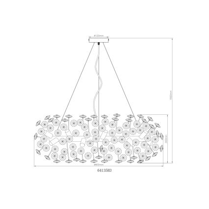 Globo - LED Křišťálový lustr na lanku 20xG9/3,5W/230V