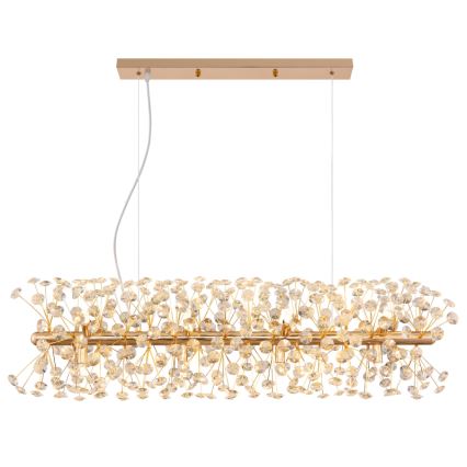 Globo - LED Lustr na lanku 12xG9/3,5W/230V zlatá