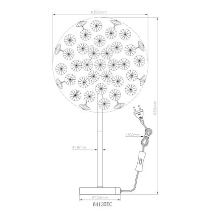 Globo - LED Stolní lampa 8xG9/3,5W/230V lesklý chrom