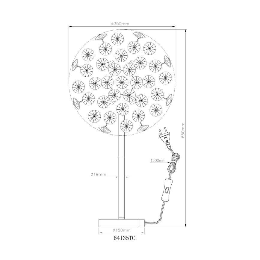 Globo - LED Stolní lampa 8xG9/3,5W/230V lesklý chrom