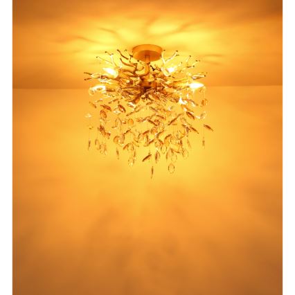 Globo - Lustr na tyči 6xE14/40W/230V zlatá