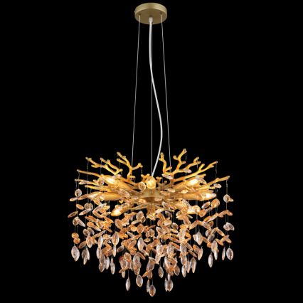 Globo - Lustr na lanku 8xE14/40W/230V zlatá