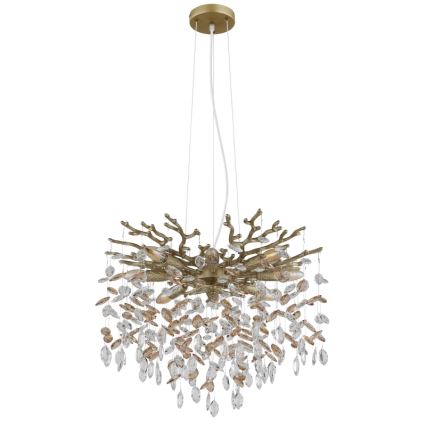 Globo - Lustr na lanku 8xE14/40W/230V zlatá