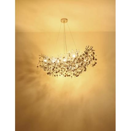 Globo - Lustr na lanku 10xE14/40W/230V stříbrná