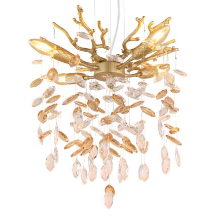 Globo - Lustr na lanku 4xE14/40W/230V zlatá