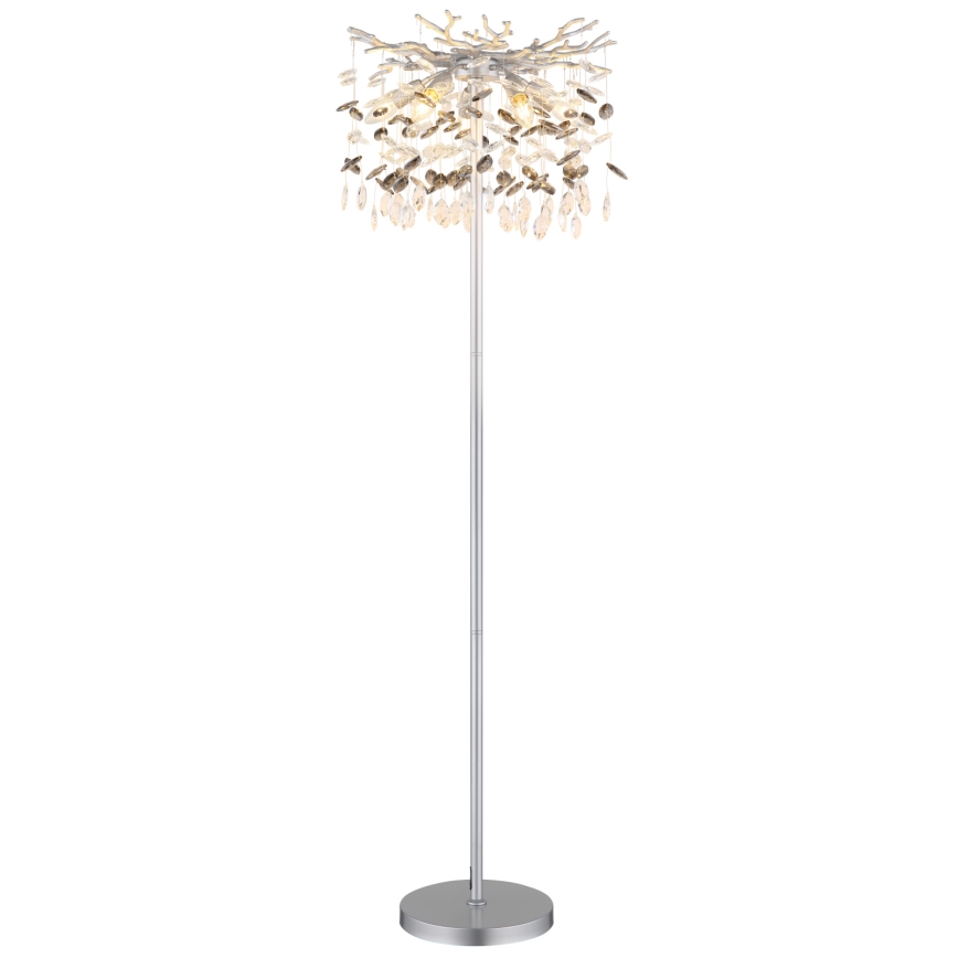 Globo - Stojací lampa 5xE14/40W/230V stříbrná