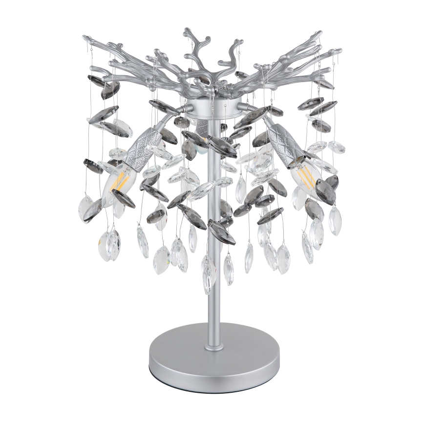 Globo - Stolní lampa 3xE14/40W/230V stříbrná