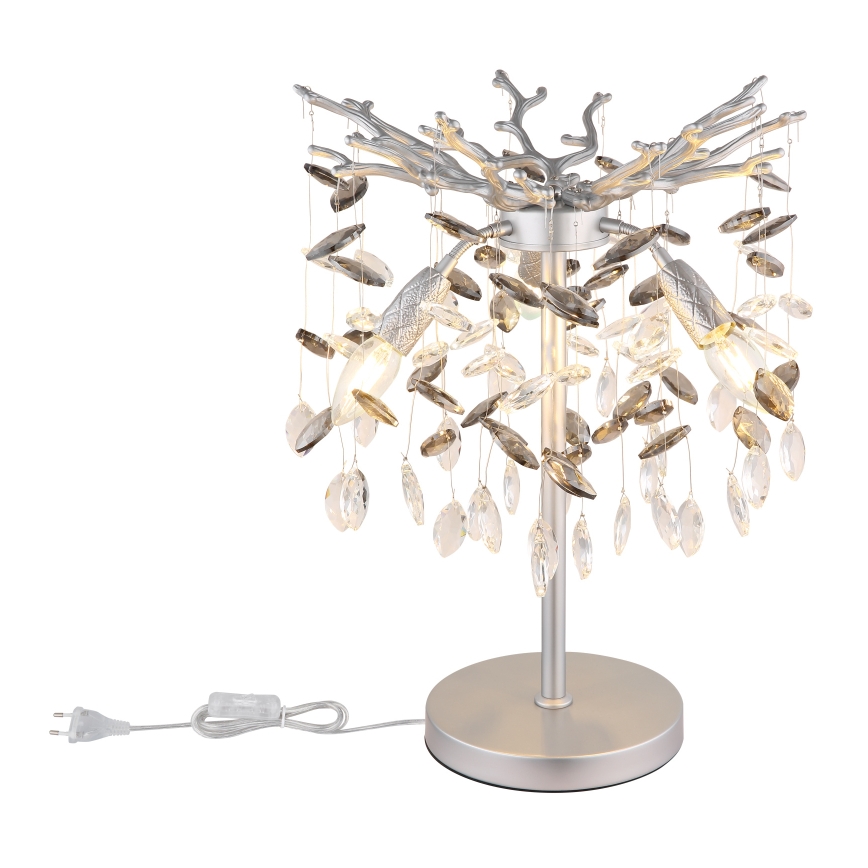 Globo - Stolní lampa 3xE14/40W/230V stříbrná