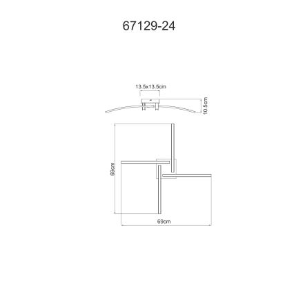 Globo - LED Stropní svítidlo 4xLED/6W/230V 3000/4000/6000K